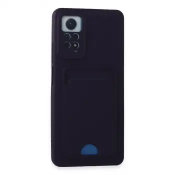 Xiaomi Redmi Note 11 Pro Kılıf Kelvin Kartvizitli Silikon - Derin Mor