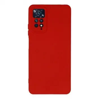 Xiaomi Redmi Note 11 Pro Kılıf Nano İçi Kadife Silikon - Kırmızı
