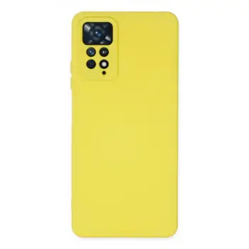 Xiaomi Redmi Note 11 Pro Kılıf Nano İçi Kadife Silikon - Sarı