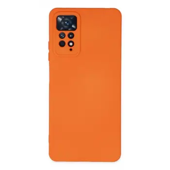 Xiaomi Redmi Note 11 Pro Kılıf Nano İçi Kadife Silikon - Turuncu