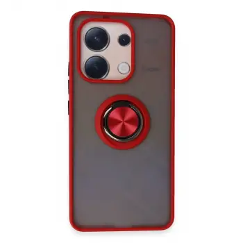 Xiaomi Redmi Note 13 4g Kılıf Montreal Yüzüklü Silikon Kapak - Kırmızı