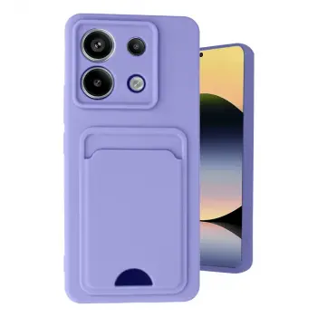 Xiaomi Redmi Note 13 Pro 5g Kılıf Kelvin Kartvizitli Silikon - Lila