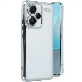 Xiaomi Redmi Note 13 Pro Plus Kılıf Razer Lensli Silikon - Gümüş