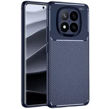 Xiaomi Redmi Note 14 Pro Plus Kılıf Auto Focus Karbon Kapak - Lacivert