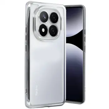 Xiaomi Redmi Note 14 Pro Plus Kılıf Razer Lensli Silikon - Gümüş