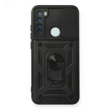 Xiaomi Redmi Note 8 Kılıf Pars Lens Yüzüklü Silikon - Siyah