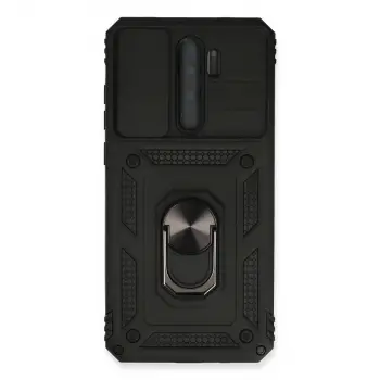 Xiaomi Redmi Note 8 Pro Kılıf Pars Lens Yüzüklü Silikon - Siyah