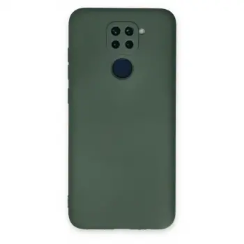 Xiaomi Redmi Note 9 Kılıf Nano İçi Kadife Silikon - Koyu Yeşil