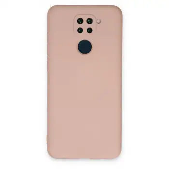 Xiaomi Redmi Note 9 Kılıf Nano İçi Kadife Silikon - Pudra