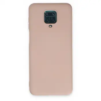 Xiaomi Redmi Note 9 Pro Kılıf Nano İçi Kadife Silikon - Pudra