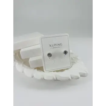 Rodyum Zirkon Taşlı Pirinç Zirkon Küpe - Kp00336