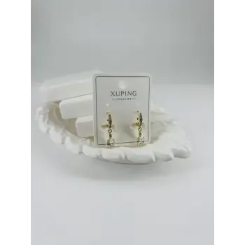 Zirkon Taşlı Pirinç Zirkon Küpe - Kp00350