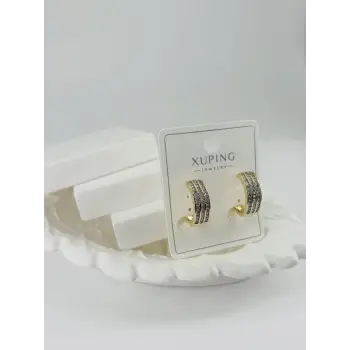 Zirkon Taşlı Pirinç Zirkon Küpe - Kp00353