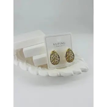 Zirkon Taşlı Pirinç Zirkon Küpe - Kp00340