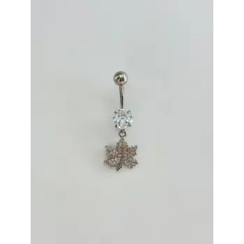 Yaprak Detaylı Göbek Piercing - Pg0158