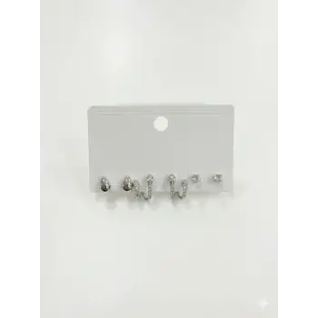 Yılan Detaylı Altılı Küpe - Kp00609