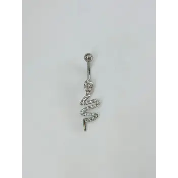 Yılan Detaylı Göbek Piercing - Pg0123