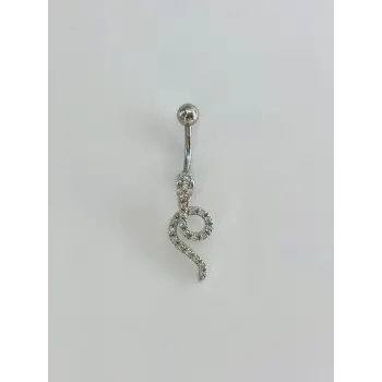 Yılan Detaylı Göbek Piercing - Pg0157