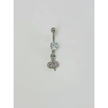 Yılan Detaylı Göbek Piercing - Pg0078