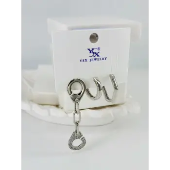 Zirkon Taşlı Üçlü Kombin Küpe - Kp00385