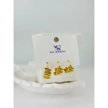 Zirkon Taşlı Üçlü Kombin Küpe - Kp00397