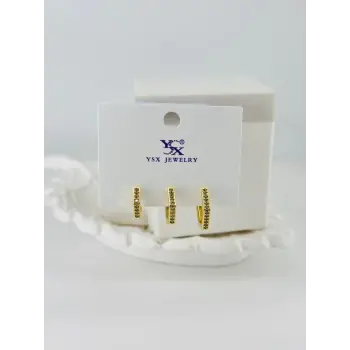 Zirkon Taşlı Üçlü Kombin Küpe - Kp00406
