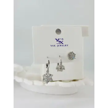 Zirkon Taşlı Üçlü Kombin Küpe - Kp00399