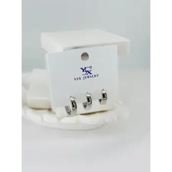 Zirkon Taşlı Üçlü Kombin Küpem - Kp00390