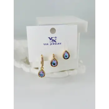 Zirkon Taşlı Ülü Kombin Küpe - Kp00368