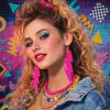 80’ler 9039lar Retro Neon Pembe Şimşek Küpe 10 Cm