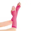 80’ler 90’lar Retro Neon Fuşya Şeker Pembesi File Parmaksız Eldiven 26 Cm