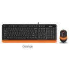 A4 Tech F1010 Q Usb Turuncu Fn-Mm Klv+Optik Mouse Set (KDO)