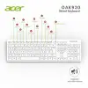 Acer OAK920 Q Usb Beyaz 1.8mt Kablolu Klavye-Tek Tuş Hesap Makinalı (Sessiz Tuş)