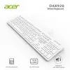 Acer OAK920 Q Usb Beyaz 1.8mt Kablolu Klavye-Tek Tuş Hesap Makinalı (Sessiz Tuş) (KDO)