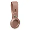Airtag Askılı Deri Kılıf - Rose Gold