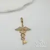 Zirkon Taşlı Pirinç Charmlar - Charm0009
