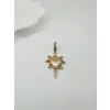 Zirkon Taşlı Pirinç Charmlar - Charm0019