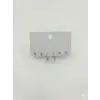 Rodyum Zirkon Taşlı Pirinç Altılı  Kombin Küpe - Kp00583