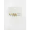  Zirkon Taşlı Pirinç Altılı  Kombin Küpe - Kp00578