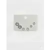 Rodyum Zirkon Taşlı Pirinç Altılı  Kombin Küpe - Kp00630