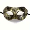 Altın Eskitme Yüz Maskesi - Antik Tarz Balo Maskesi