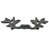 Antika Tarz Dekoratif Pirinç Çiçek Kapı Kulbu - 30x110 Mm, Oksit