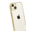 Apple İphone 15 Razer Lensli Silikon - Gold