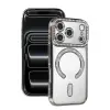 Apple İphone 17 Pro Joke Simli Magneticsafe Kılıf - Gümüş