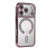Apple İphone 17 Pro Joke Simli Magneticsafe Kılıf - Pembe