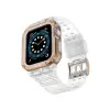 Apple Watch 42mm Kr401 Silikon Kordon - Beyaz-rose