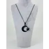 Ay Yıldız Figürlü Çelik Erkek Kolye - Ekl0089