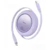 Baseus P10364500213-00 Free2 Pull Mini Kablolu USB-C 100W 2M Mor Şarj Kablosu (KDO)