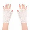 Beyaz Dantel Parmaksız Kısa Eldiven