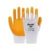 Beybi PN3 Beyaz Sarı 10 Beden Polyester Örme Nitril Eldiven 12li Paket EN388 (2121X) (KDO)